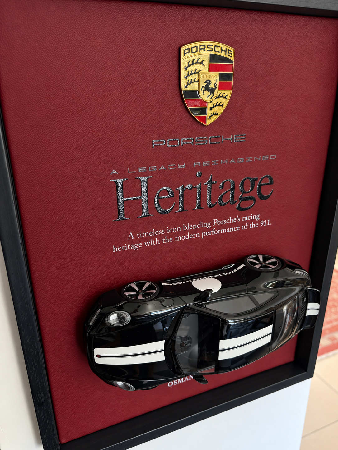 Porsche Heritage 1:18 Model 3D Koleksiyon Tablosu – 35x45 cm