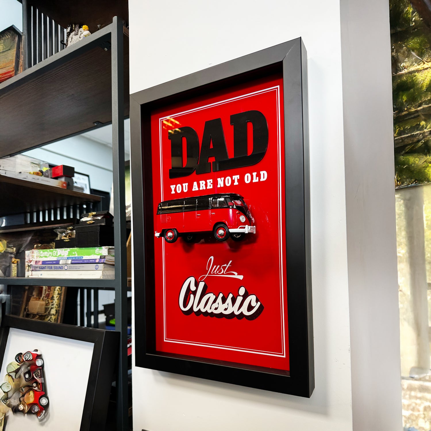 DAD – You Are Not Old, Just Classic” Klasik Otomobil Temalı El Yapımı Tablo