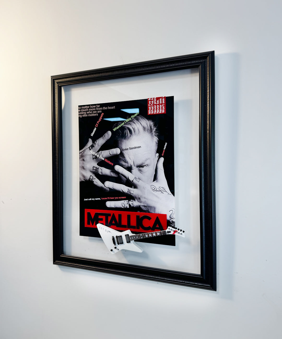 James Hetfield ve Gitarıyla 3D Sanat Tablosu