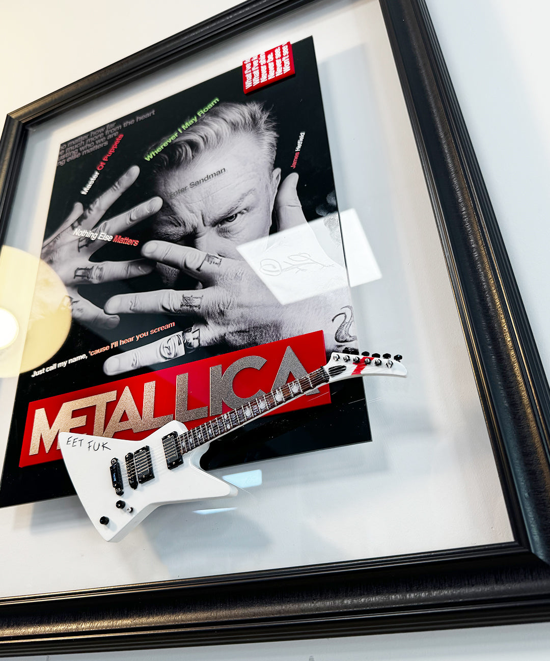 James Hetfield ve Gitarıyla 3D Sanat Tablosu