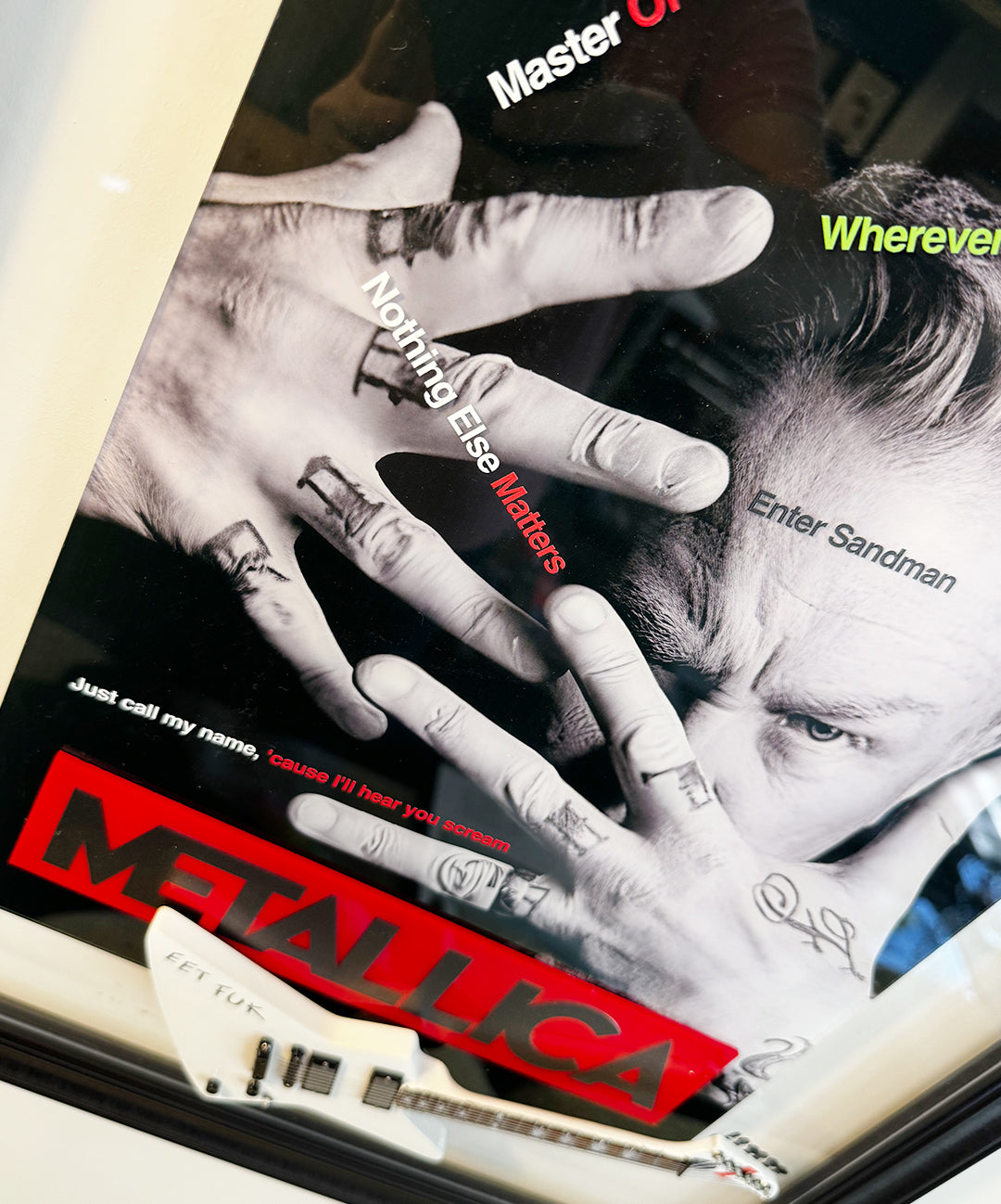 James Hetfield ve Gitarıyla 3D Sanat Tablosu