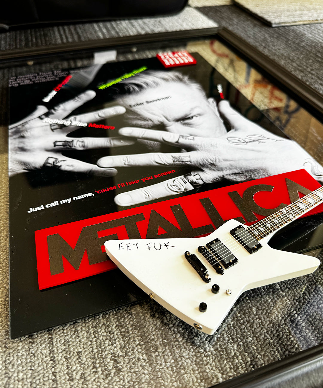 James Hetfield ve Gitarıyla 3D Sanat Tablosu