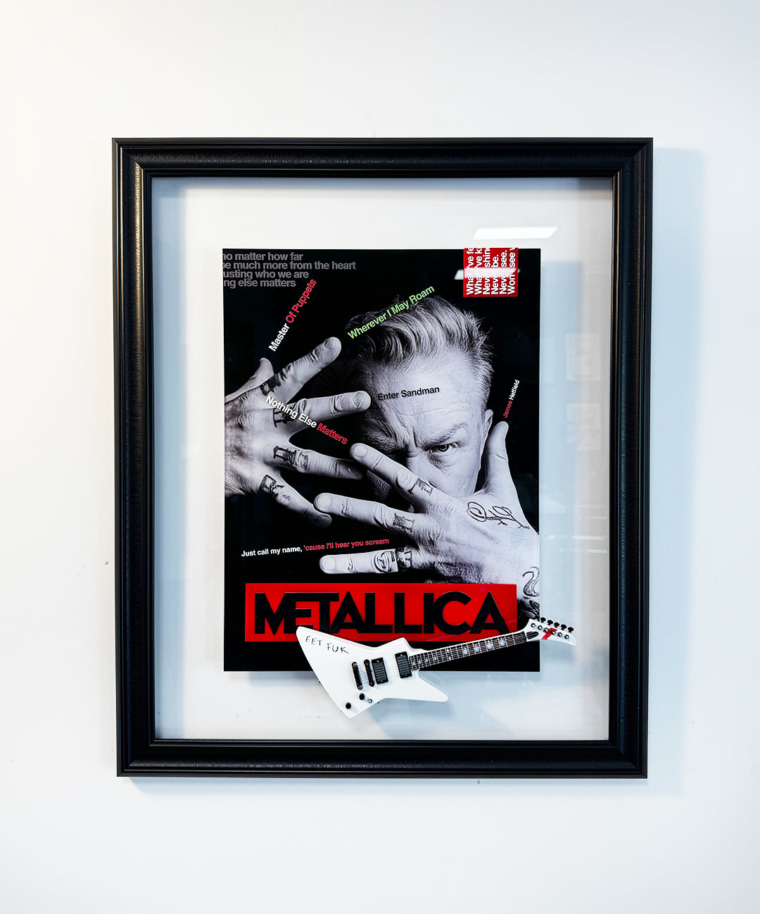 James Hetfield ve Gitarıyla 3D Sanat Tablosu