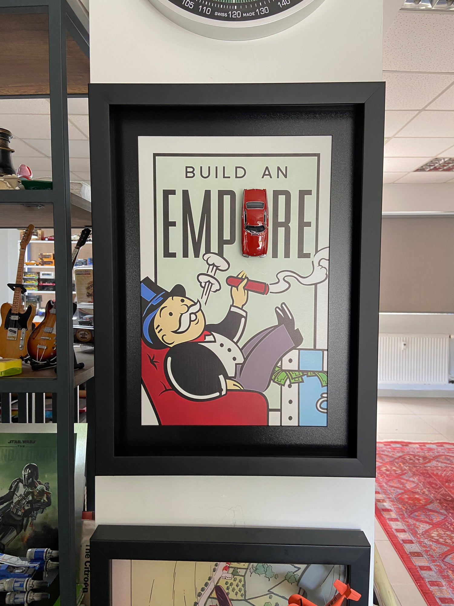 Monopoly Temalı Lüks Otomobil 3D Tablo – Koleksiyon Duvar Dekoru