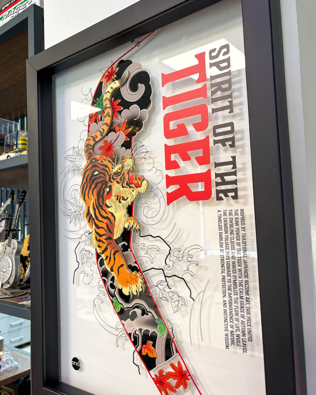 Irezumi Tiger Temalı Özel Tasarım Tattoo Tablosu (40 × 55 cm)