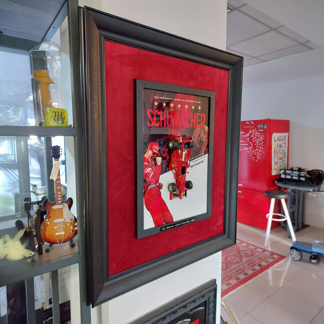 Michael Schumacher F1 Koleksiyon Tablo | 1:24 Ölçek Model Araç, Kadife Paspartu