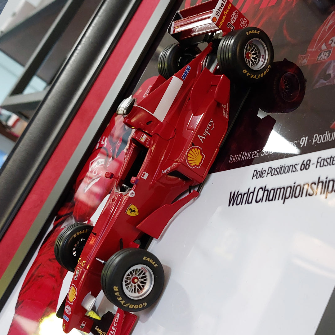 Michael Schumacher F1 Koleksiyon Tablo | 1:24 Ölçek Model Araç, Kadife Paspartu