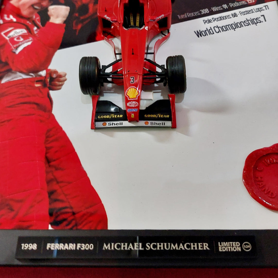 Michael Schumacher F1 Koleksiyon Tablo | 1:24 Ölçek Model Araç, Kadife Paspartu