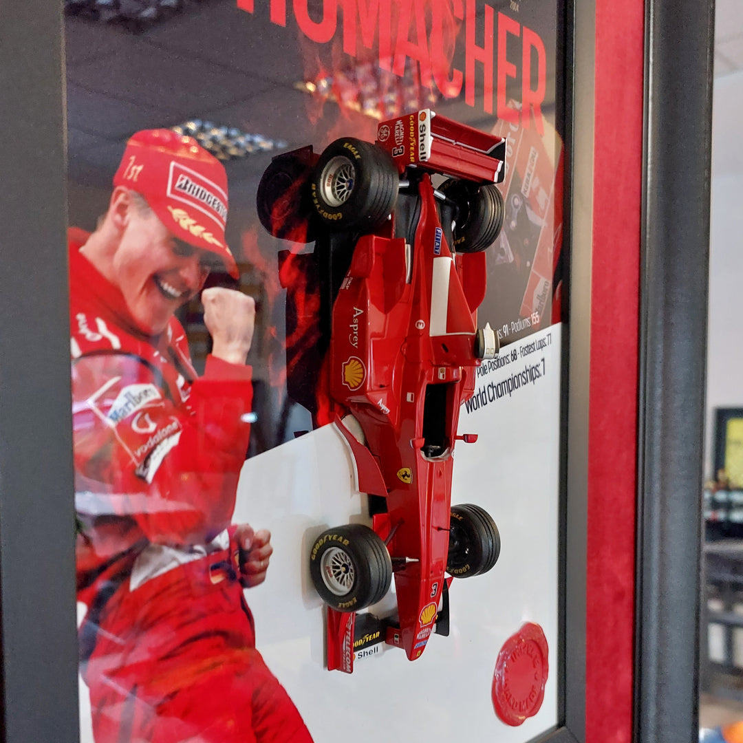 Michael Schumacher F1 Koleksiyon Tablo | 1:24 Ölçek Model Araç, Kadife Paspartu