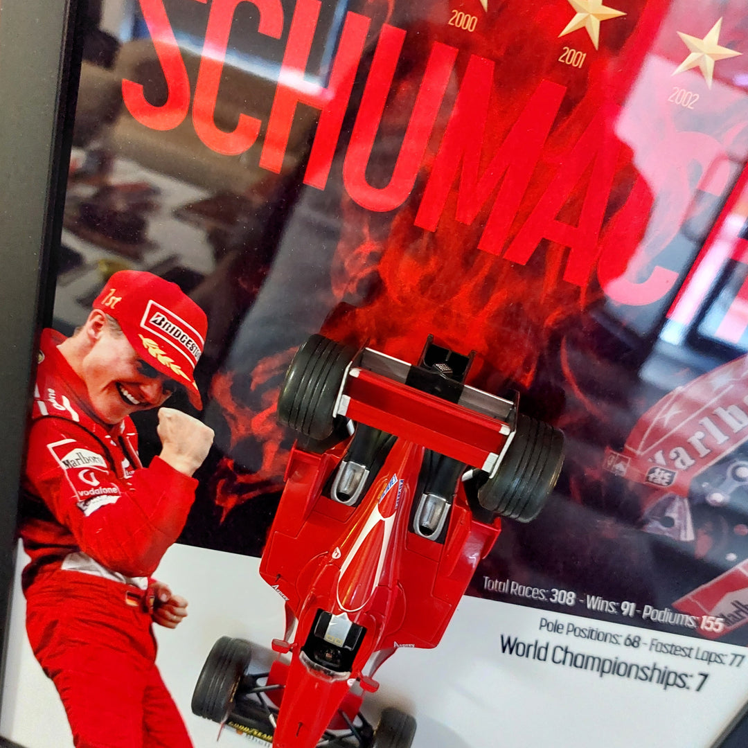 Michael Schumacher F1 Koleksiyon Tablo | 1:24 Ölçek Model Araç, Kadife Paspartu