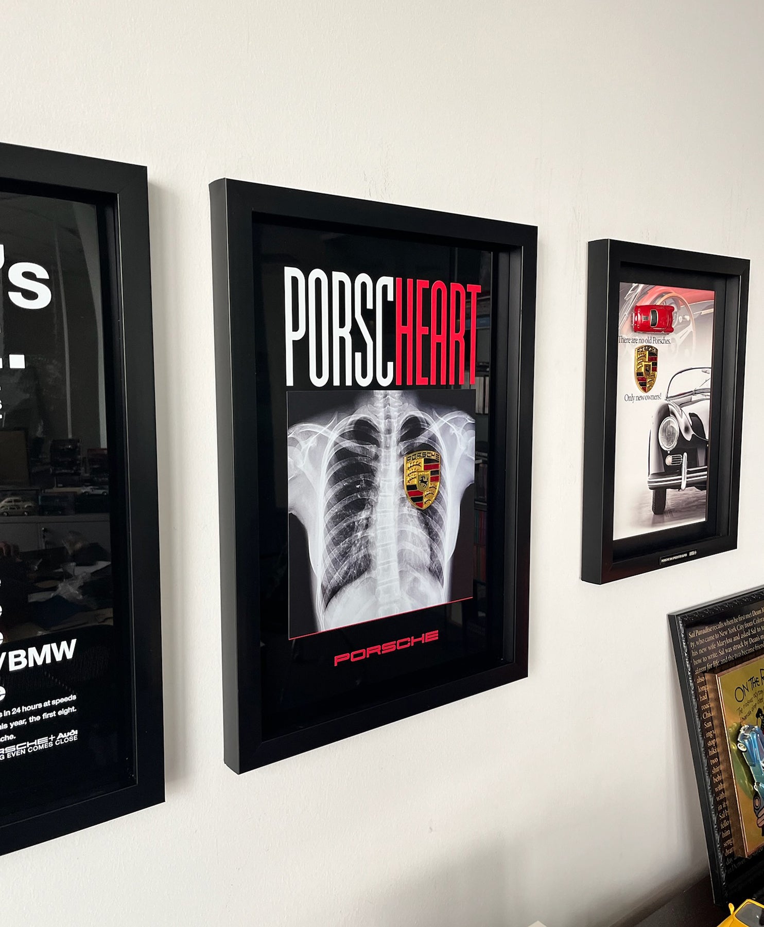 Ofis dekoru için şık üç boyutlu duvar dekor, Porsche koleksiyon modeliyle sınırlı sayıda üretilmiş özel tablo.