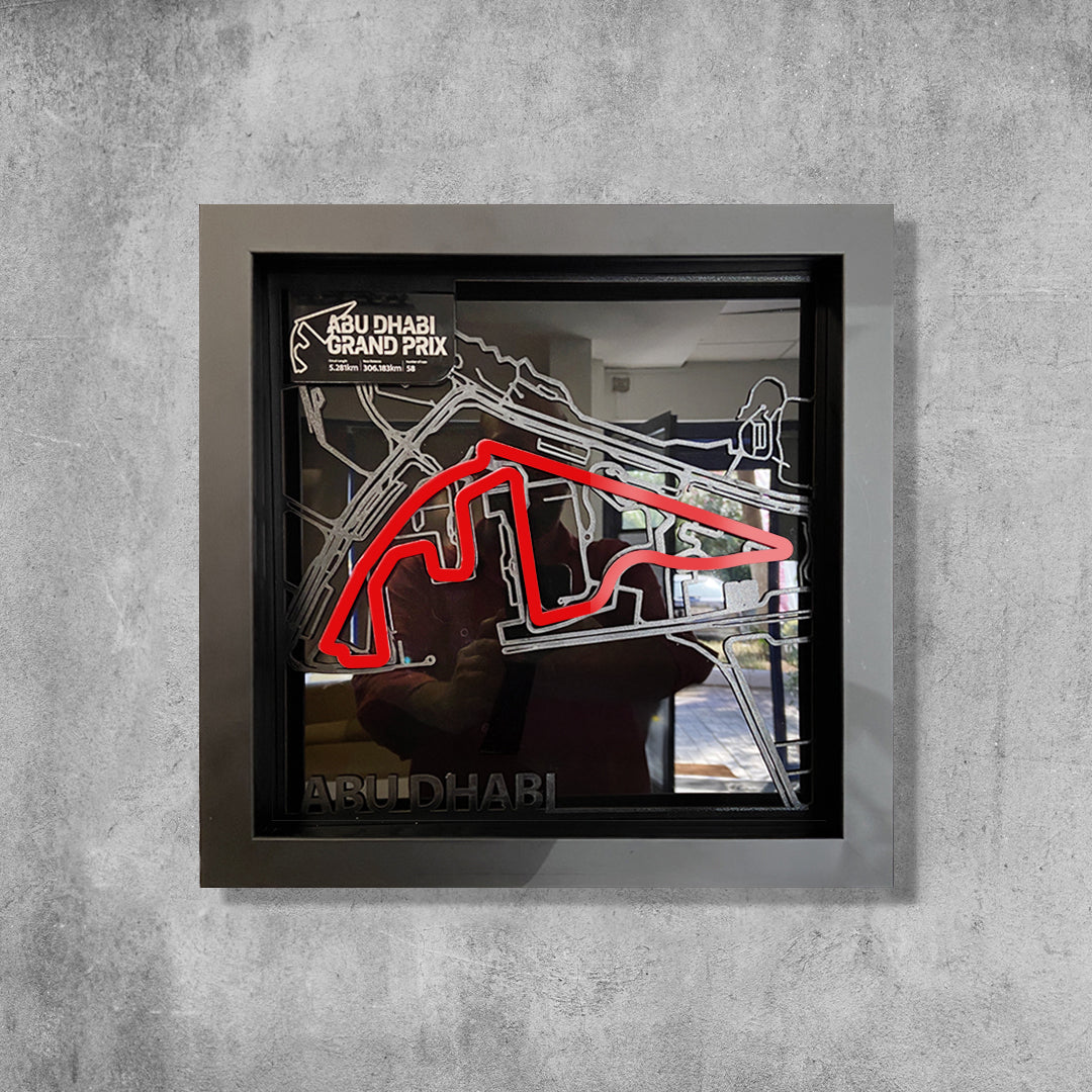 Abu Dhabi Grand Prix Haritası Tablosu Özel Duvar Sanatı