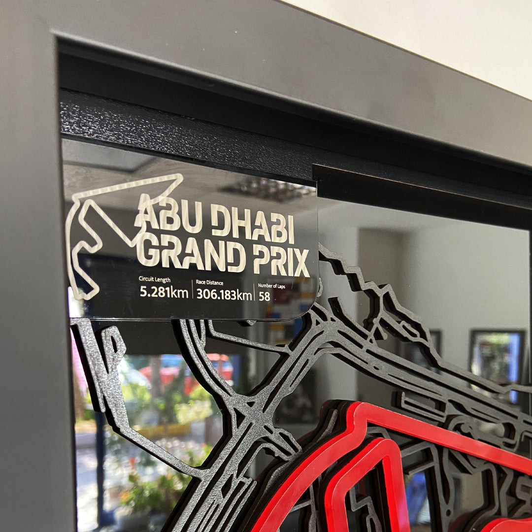 Abu Dhabi Grand Prix Haritası Tablosu Özel Duvar Sanatı