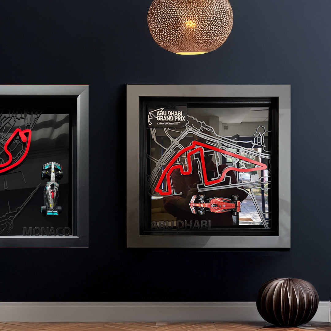 Abu Dhabi Grand Prix Haritası Tablosu Özel Duvar Sanatı