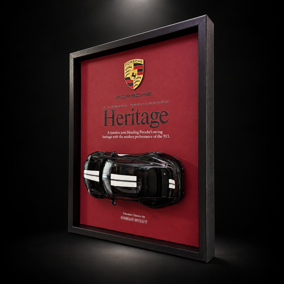 Porsche Heritage 1:18 Model 3D Koleksiyon Tablosu – 35x45 cm