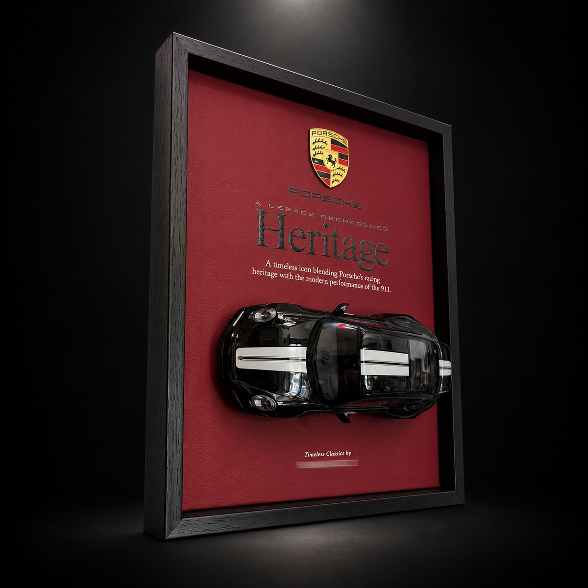 Porsche Heritage 1:18 Model 3D Koleksiyon Tablosu – 35x45 cm