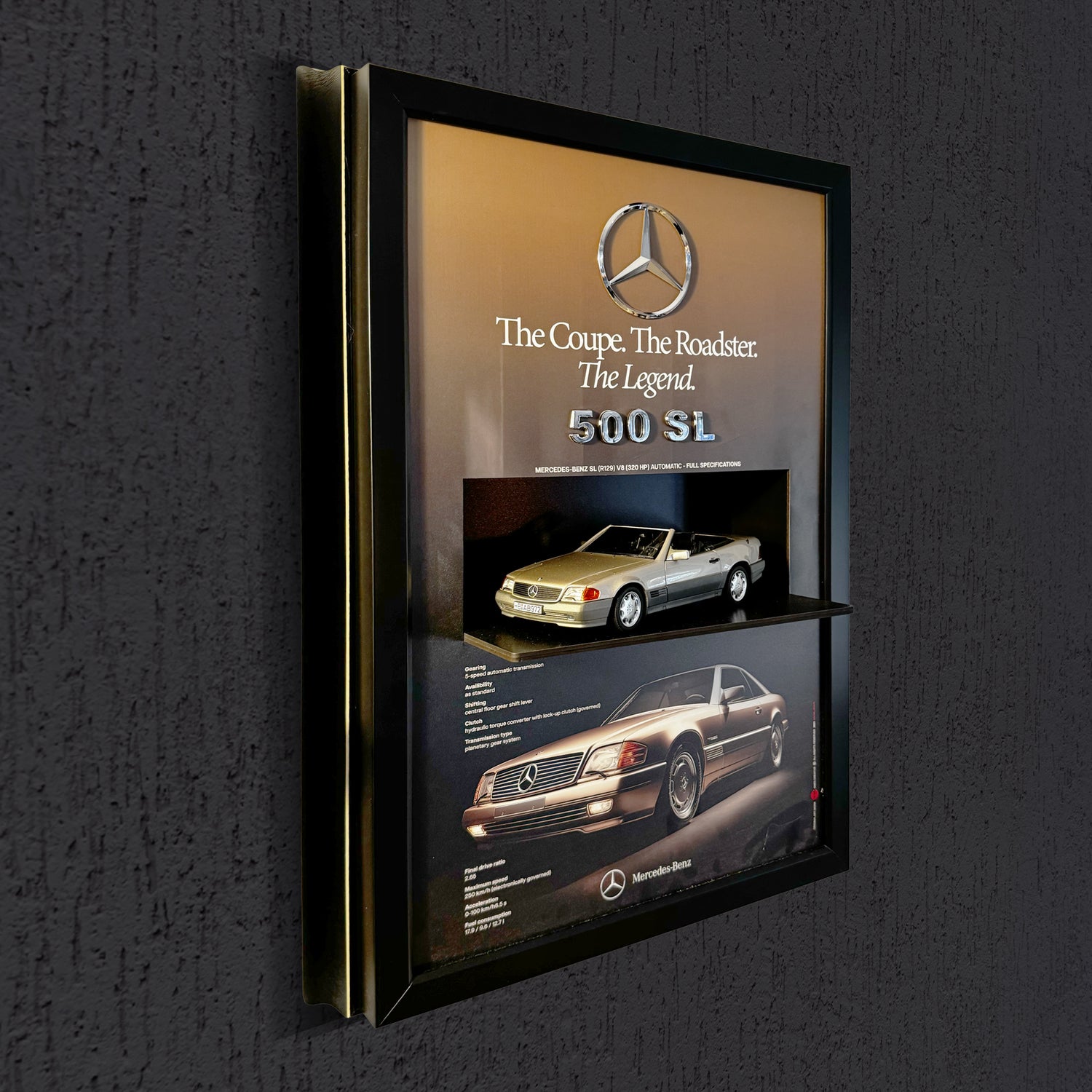 Mercedes-Benz 500 SL – 1:18 Ölçek Özel Tasarım Tablo