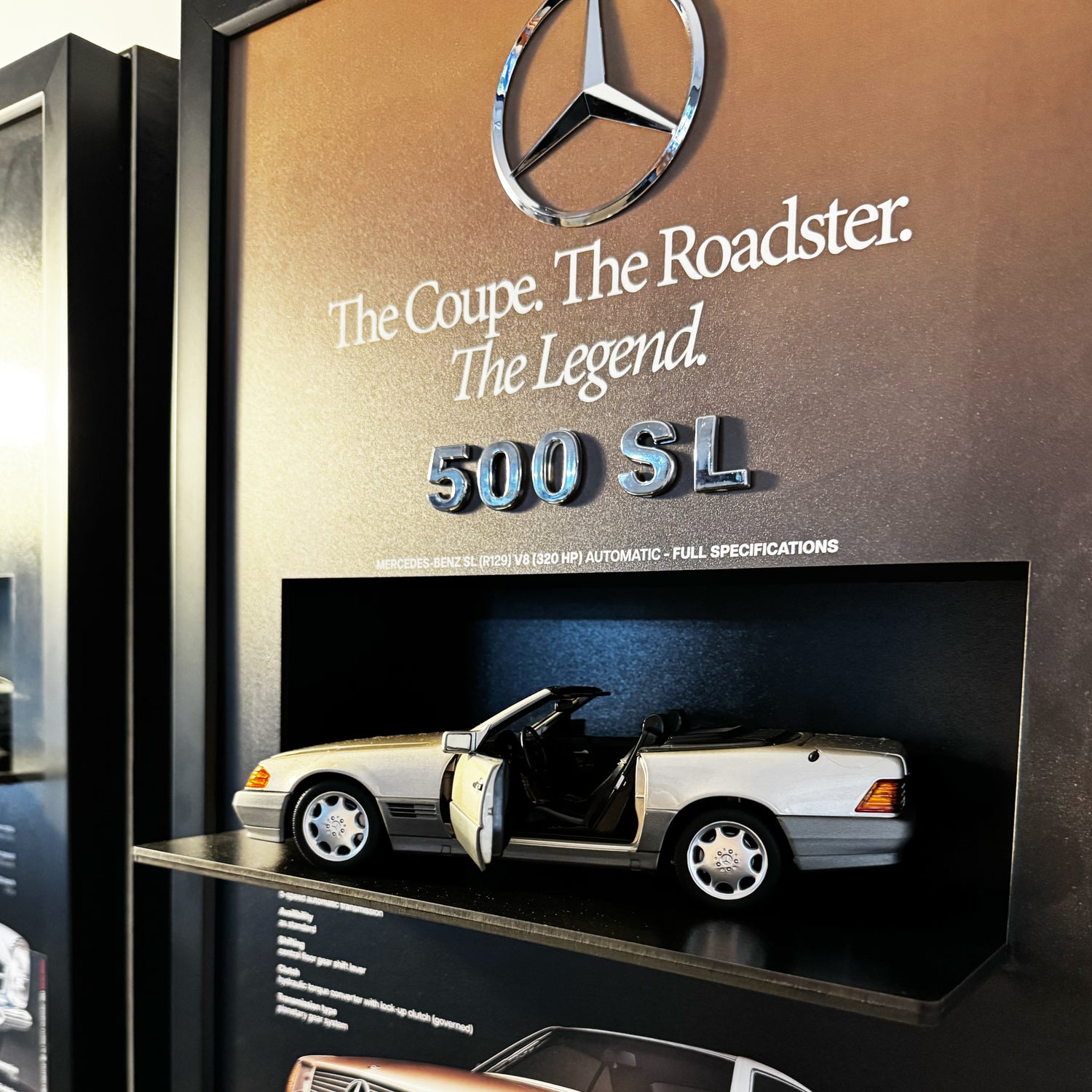Mercedes-Benz 500 SL – 1:18 Ölçek Özel Tasarım Tablo