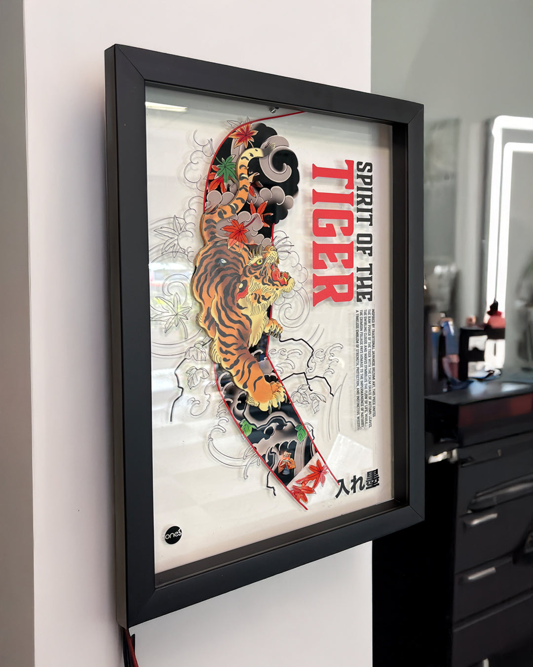 Irezumi Tiger Temalı Özel Tasarım Tattoo Tablosu (40 × 55 cm)