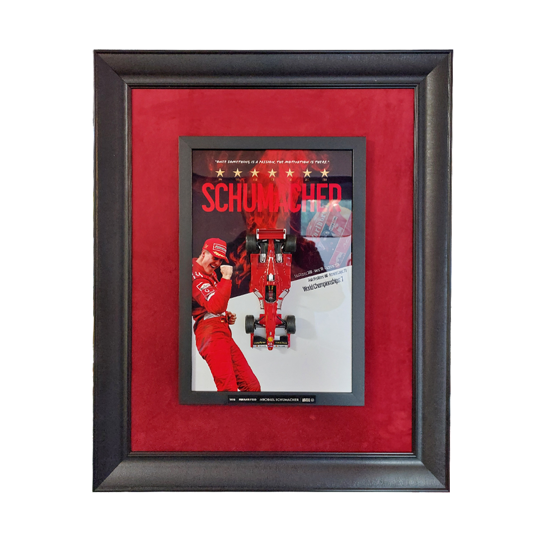 Michael Schumacher F1 Koleksiyon Tablo | 1:24 Ölçek Model Araç, Kadife Paspartu