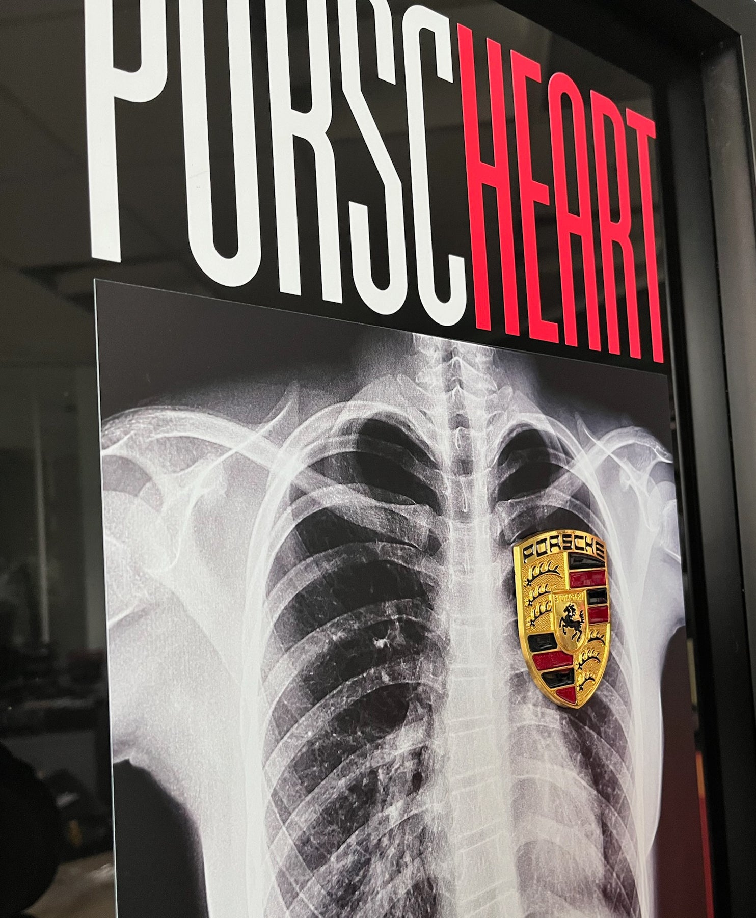 Sınırlı sayıda üretilmiş Porsche üç boyutlu otomobil tablo, ofis ve duvar dekoru için kaliteli özel baskı tasarım.