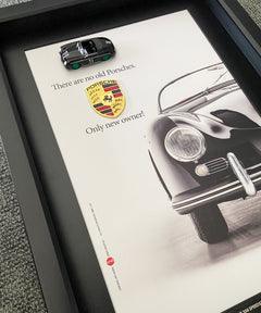 El işçiliğiyle hazırlanmış otomobil tablo tasarımı, kişiye özel Porsche detaylı üç boyutlu duvar dekoru.
