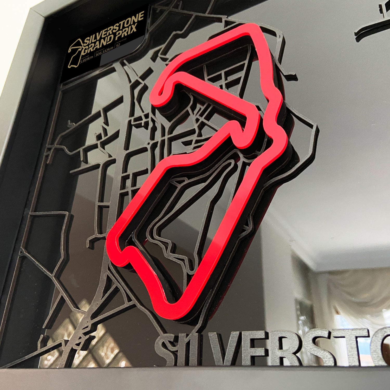 Silverstone Grand Prix Haritası Tablosu Özel Duvar Sanatı