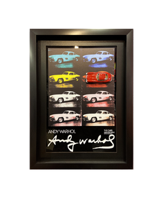 Andy Warhol tarzıyla tasarlanan Mercedes-Benz 300 SL üç boyutlu tablo, özel baskı ve el işçiliği koleksiyon dekoru.
