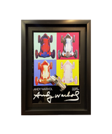 Andy Warhol tarzıyla tasarlanan Mercedes W125 üç boyutlu tablo, özel baskı ve el işçiliği koleksiyon duvar dekoru.
