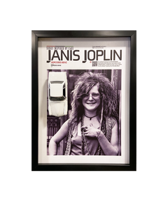 Janis Joplin ve Mercedes birleşimi üç boyutlu tablo, el işçiliği özel baskı, koleksiyon değeri yüksek dekor.
