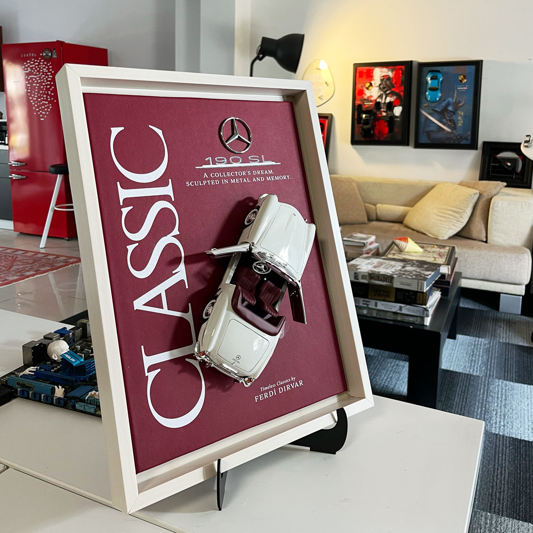 Mercedes-Benz 190 SL Koleksiyon Tablo, Kişiselleştirilebilir – 35×45 cm