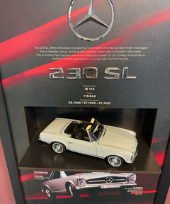 Üç boyutlu Mercedes 230 SL otomobil tablo, el işçiliğiyle yapılmış, sınırlı sayıda özel dekoratif tasarım.
