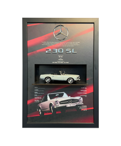 Mercedes 230 SL üç boyutlu otomobil tablo, el işçiliğiyle üretilmiş sınırlı sayıda ofis ve duvar dekoru.
