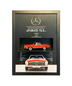Koleksiyon değeri yüksek Mercedes 280 SL üç boyutlu tablo, özel baskı ve kaliteli malzemeden hazırlanmış.
