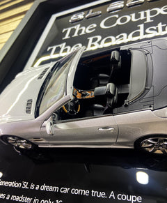 Mercedes-Benz SL 500 detaylı üç boyutlu tablo, kaliteli malzemeden sınırlı sayıda üretilmiş şık duvar dekoru.
